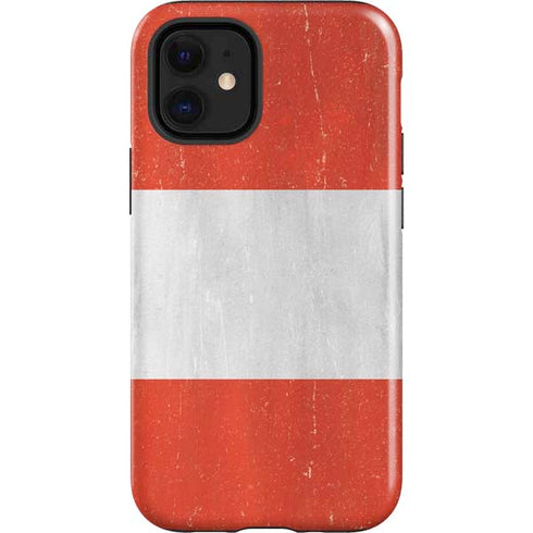 Distressed Austria Flag iPhone 12 Mini Impact Case